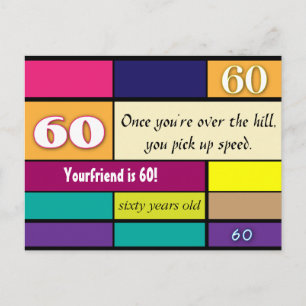 60th Birthday Postcard