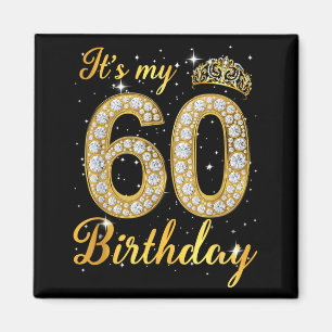 60th birthday queen diamond crown 60 year old magnet
