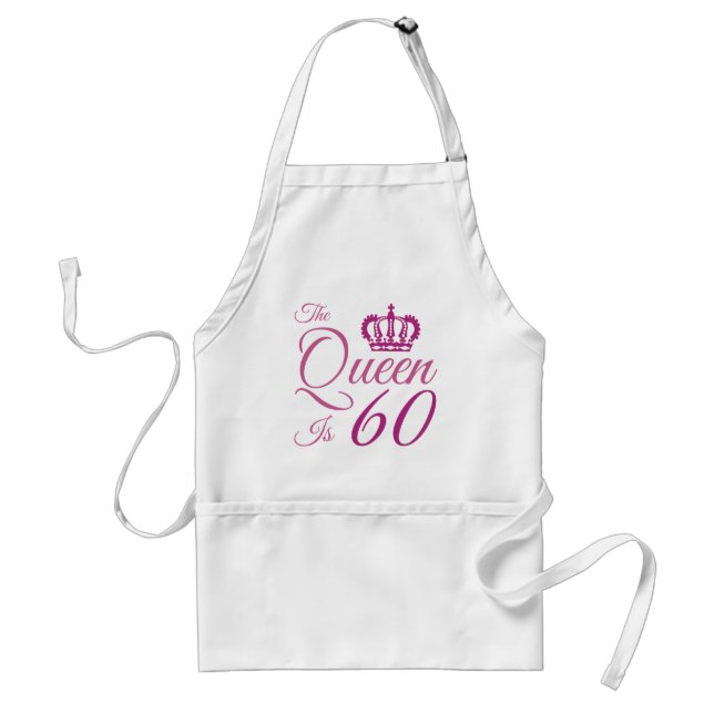 60th Birthday Queen Standard Apron (Front)