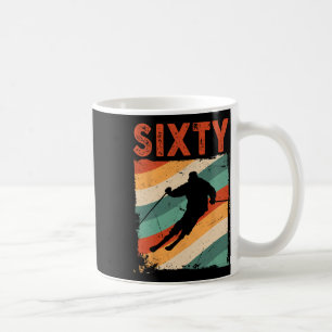 60th Birthday Retro Ski Skiing 60 Year Old Men Wom Coffee Mug