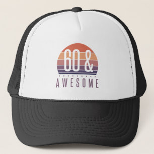 60th Birthday Retro Sunset Trucker Hat