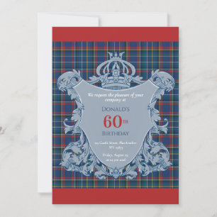 60th Birthday Scotsman & his Castle Invitation
