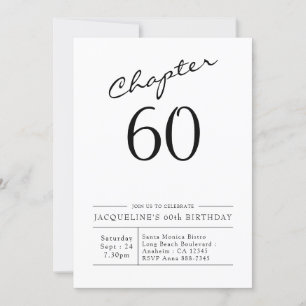 60th Birthday Script 60 Party Invitation