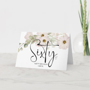 60th Birthday Sixtieth Happy Birthday for Friends Card