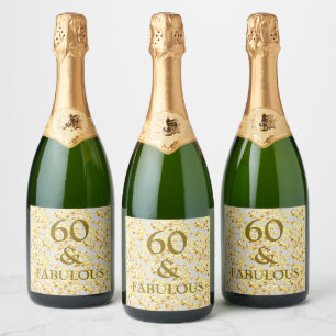 60th Birthday  Sparkling Wine Label