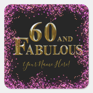 60th Birthday  Square Sticker