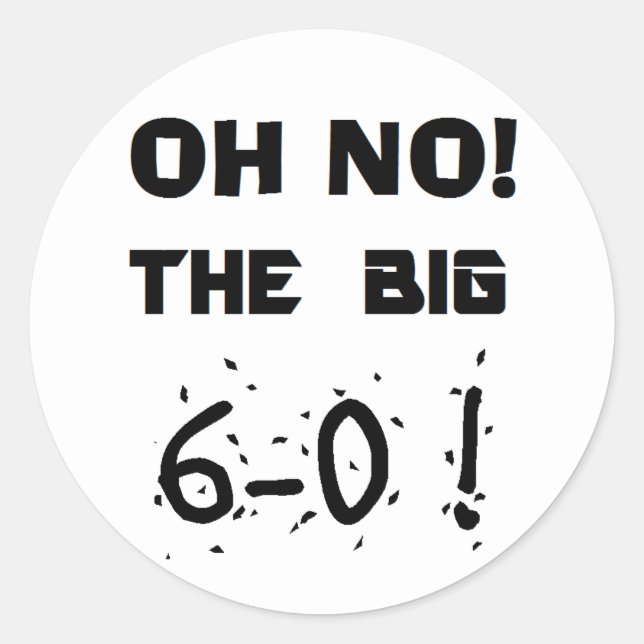 "60th Birthday" Stickers (Front)