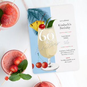 60th Birthday Summer Blue Cocktail Party 