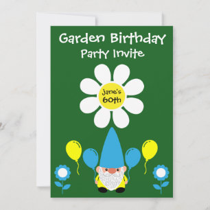 60th Birthday Summer Garden Party Invitation