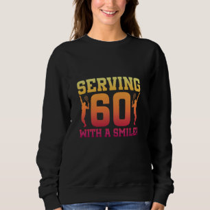 60th Birthday Tennis 60 Years Old Tennis Player Bi Sweatshirt
