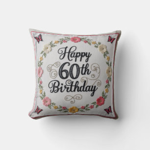 60th Birthday Throw Pillow: A Unique Keepsake for Cushion