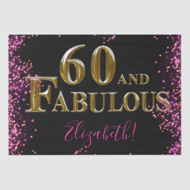60th Birthday  Tissue Paper (Front)
