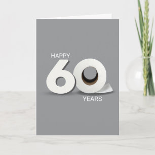 60th Birthday Toilet Paper Roll Card
