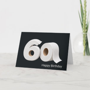 60th Birthday Toilet Paper Roll Card
