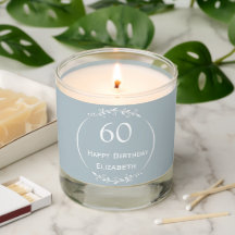 60th Birthday | Vanilla & Sandalwood | Light Blue