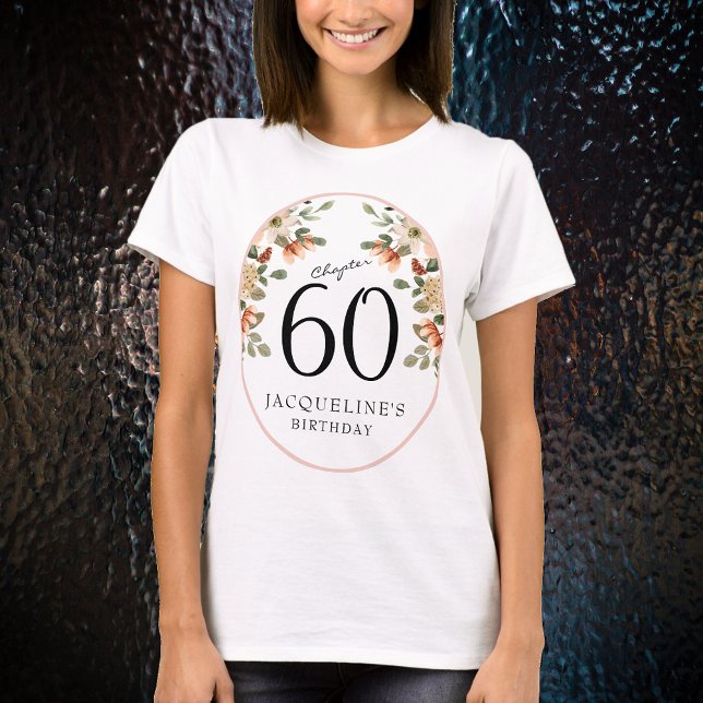 60th Birthday Vintage Floral T-Shirt (Our elegant 60th Birthday Vintage Floral t-shirts from Zazzle can transform your party's atmosphere)