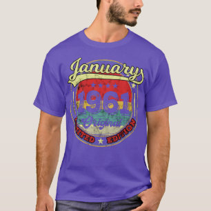 60th Birthday Vintage January 1961 60 Years Gift T-Shirt