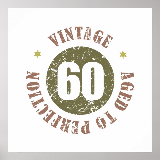 60th Birthday Vintage Poster (Front)