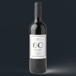 60th birthday  wine label<br><div class="desc">For birthday</div>
