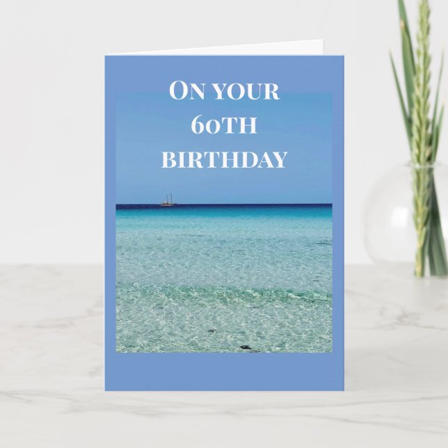 "60th BIRTHDAY WISHED ALL "THE BEST" Card (Front)