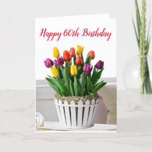 **60th BIRTHDAY** WISHES TO A BEAUTIFUL WOMAN  Car Card