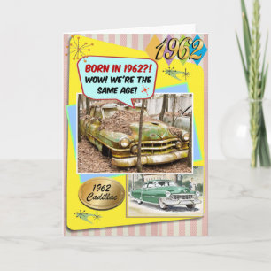 60th Birthday! Wow, same age as this 1962 Chevy! Card
