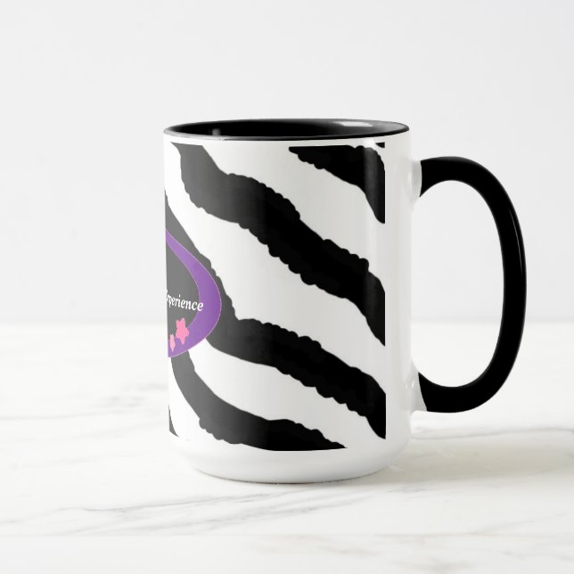 60th Birthday Zebra Fur Print Mug (Right)