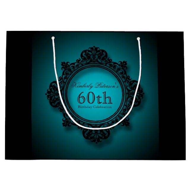 60th Bithday Celebration Personalised Gift Bag (Front)