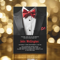 60th Black and Red Tuxedo Birthday Event