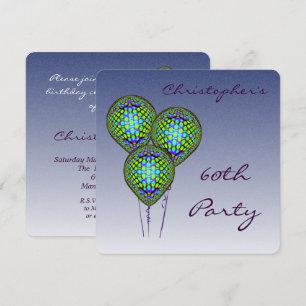 60th Blue Balloon Invite