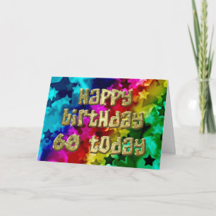 60th Bright stars birthday card