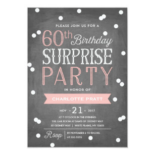 surprise 60th birthday invitations announcements zazzle uk