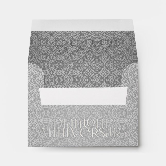60th Diamond Anniverary Party RSVP Envelopes (Back (Bottom))