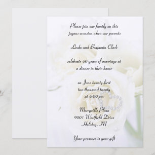 60th Diamond Anniversary Celebration Invitation