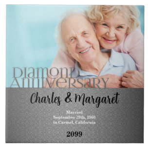 60th Diamond Anniversary Photo Tile
