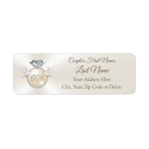 60th Diamond Anniversary Return Address Labels