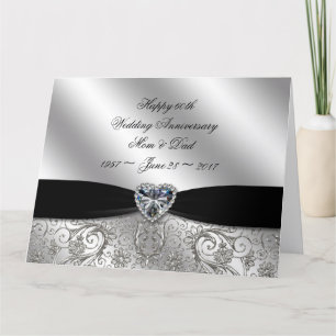 60th Diamond Wedding Anniversary 8.5x11 Card