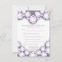 60th diamond wedding anniversary heart reply card
