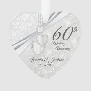 60th Diamond Wedding Anniversary Keepsake Ornament