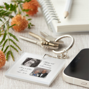 60th Diamond Wedding Anniversary Key Chain