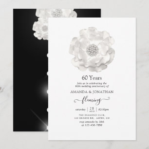 60th Diamond Wedding Anniversary Party Invitation