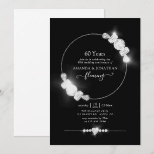 60th Diamond Wedding Anniversary Party Invitation