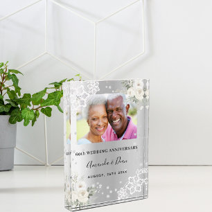 60th diamond wedding anniversary photo block