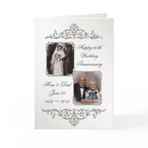 60th Diamond Wedding Anniversary Photo Card