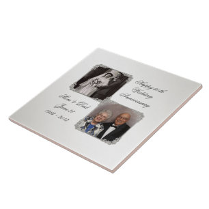 60th Diamond Wedding Anniversary Photo Tile