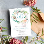 60th Diamond Wedding Anniversary Roses Floral Invitation<br><div class="desc">Featuring a delicate watercolor floral greenery roses garland,  this elegant 60th / 75th wedding anniversary invitation can be personalised with your special diamond/ platinum anniversary details. The reverse features a matching floral garland framing your anniversary dates in elegant white text on a diamond blue background. Designed by Thisisnotme©</div>