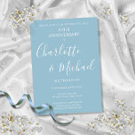 60th Diamond Wedding Anniversary Script Invitation<br><div class="desc">Featuring script signature names,  you can personalise with your special 60 years diamond anniversary details in chic lettering on a diamond blue background. Designed by Thisisnotme©</div>