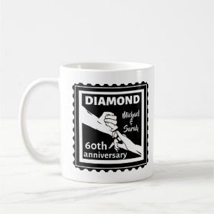 60th diamond wedding anniversary traditional coffee mug
