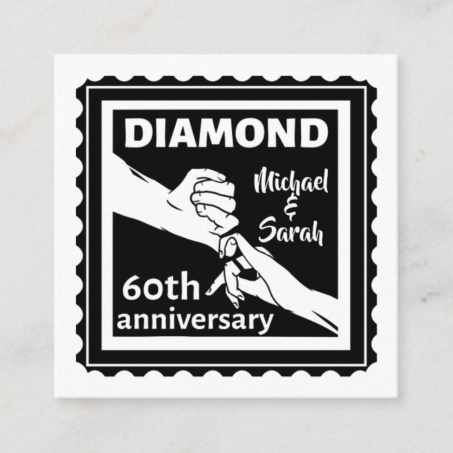 60th diamond wedding anniversary traditional enclosure card (Front)