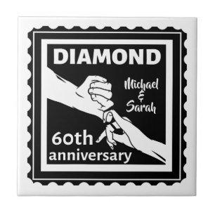60th diamond wedding anniversary traditional tile
